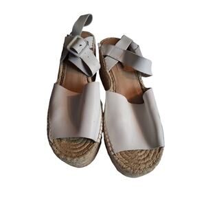 Antonio Melani off White Sandals Size 8 Leather